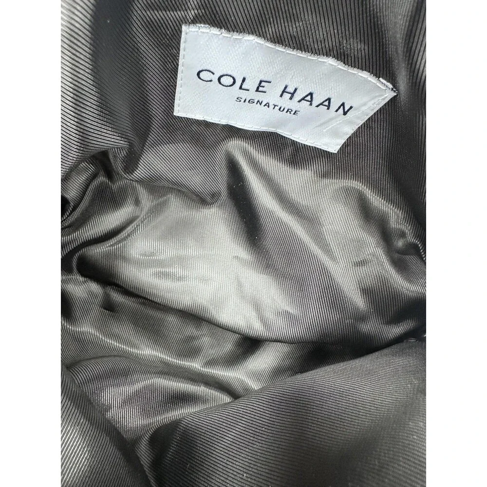 Cole Haan Signature Black Travel Pouch Cosmetic Bag Wristlet Toiletry Organizer